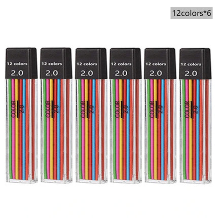 2.0mm Mechanical Pencil With Black/Color Lead Refill Automatic Pencil Art Drawing Painting Sketching School & Office Stationery