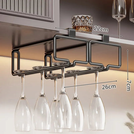 Red wine glass to hanging rack home wine cabinet goblet champagne glass partition storage rack bar bar wine glass drain rack