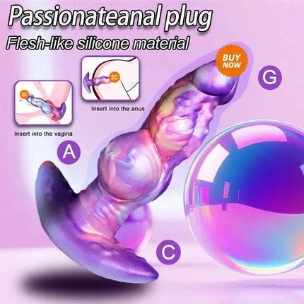 Monster Knots Dildo Anal Plug Realistic Silicone Huge Big Fantasy Toy with Suction Cup Base for Adults