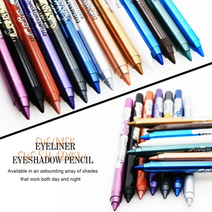Quick-dry Eyeliner Pencil Colorful Long-lasting Eye Liner Pen Waterproof No Blooming Blue Pink Black Cosmetics Tools