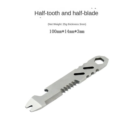 New Mini Stainless Steel Multifunctional Pry Bar, Mini EDC Hex Wrench, Bottle Opener, Portable Outdoor Bicycle Repair Tool