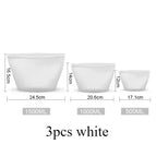 3pcs white