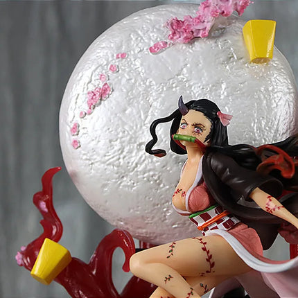 31cm Demon Slayer Kamado Nezuko Anime Girl Figure Model Gk Large Statue Boys Collection Desktop Decoration Ornament Toys Gifts