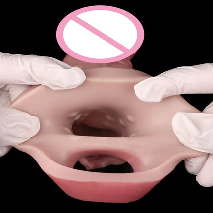 FAAK 10 Mode Remote Control Vibrator Realistic Penis Sleeve Male Sex Toys for Men Penis Enlarger Thicken Dildo Cock Ring
