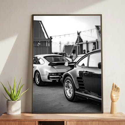 Black and White Luxury Car Vehicle Poster Modern and Elegant Wall Stickers for Home Decor Living Room Dormitory Wall Art
