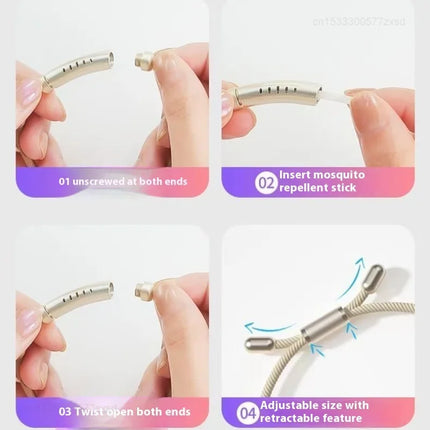 Outdoor Mini Mosquito Repellent Bracelets Sports Band Food Grade Silicone Wristband Mosquito-Free Band for Home Camping