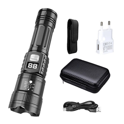 100000LM High Strong Power Led Flashlights Ultra Bright Tactical Flash Light Rechargeable Camping Fishing Defensa Zoom Lantern