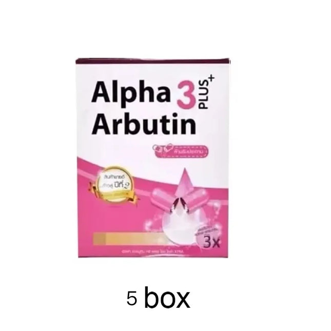 3 boxes Alpha Arbutin 3 Plus Powder Mix With Lotion Skin Lightening Brighten Reduce Dark Skin Blemishes