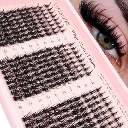 HBZGTLAD Manga Lash Clusters Wispy Fairy Fluffy Eyelash Clusters Anime Cosplay Individual Lash Extensions eyelashes