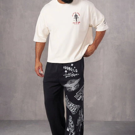Summer new men's cotton T-shirt jogger sports fitness cotton slim short sleeve