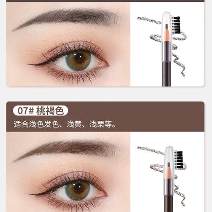 3PCS high-quality 2mm ultra-fine wire eyebrow pencil with precision carving, quick drawing, smooth and waterproof makeup pen
