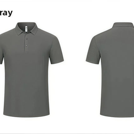 2025 New High End Polo Top for Men Short Sleeve Seamless Glue Pressing Sports Polo Shirt Work Uniform