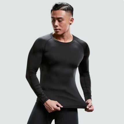 2026 Men Running T shirt Quick Dry Bodybuilding Sport Shirt Long Sleeve Compression Top Fitness Tight Rashgard Gym T-Shirt Men