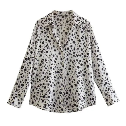 Classic Silk Satin Feel Shirt New Spring Collection Long Sleeve Polyester Fabric Women's Premium Fashion Regular Length