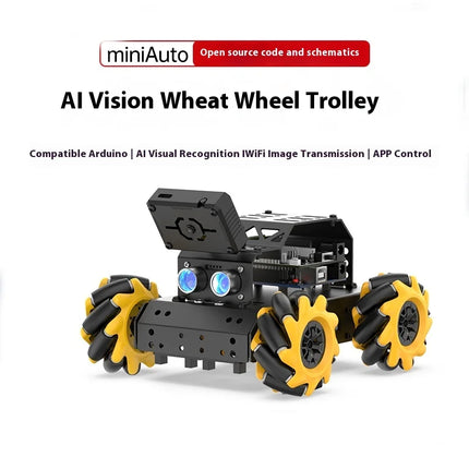 Arduino Intelligent Car Miniauto Omni-Directional Wheat Wheel Ai Vision Recognition Tracking Uno Programming Robot Toys Gifts