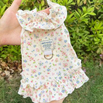 Thin Breathable Small Dog Princess Dress Cool Summer Spring Cute Medium Cat Halter Skirt Breathable Dog Dress Clothes