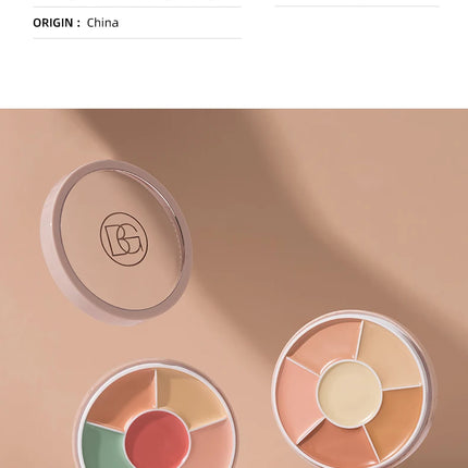 6 in1 Professional Full Coverage Concealer Flawlessly Covers Dark Circles Wrinkles Pore Silky Texture Concealer Hides Dark Spots