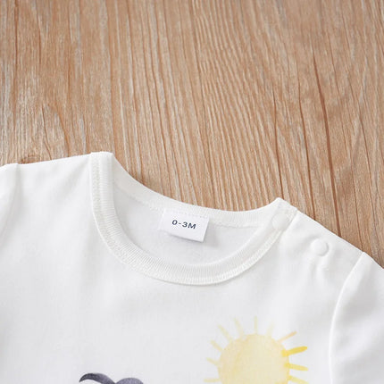 Baby Clothes Cute Cartoon Forest Animal Print Comfortable And Soft 0-18 Boys And Girls Summer Short Sleeved Baby Jumpsuit