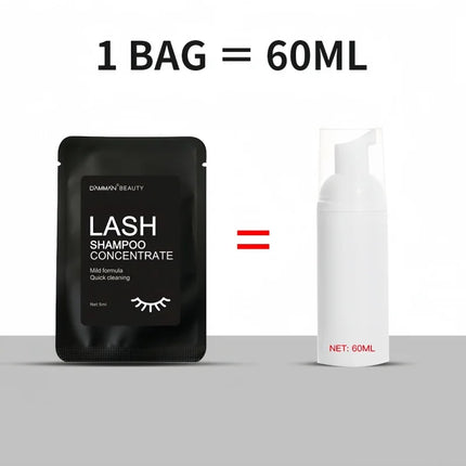 Eyelash Cleansing Mousse Eyelash Shampoo Concentrate Mousse Gentle No Stimulation Eyelash Extension Remover 60ml Makeup Tools
