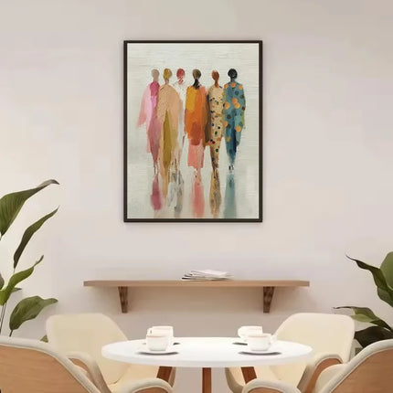 Abstract Fashion African Elegant Woman Silhouette Afrocentric Poster Canvas Painting Wall Art Pictures Home Decor Gift