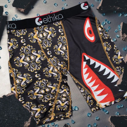 ETHIKA 1Pcs Men Underwear Boxers Breathable Mesh Crotch Man Underpants Plus Size Mens Panties L-3XL Printed Men's Boxers Briefs