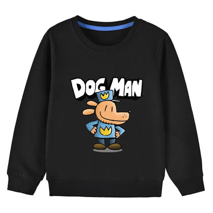 Dogman Kids Sweatshirt Autumn Children Funny Cartoon Dog Man Long Sleeve Tops Boys Anime Fashion Hoodie Girl Casual Clothes