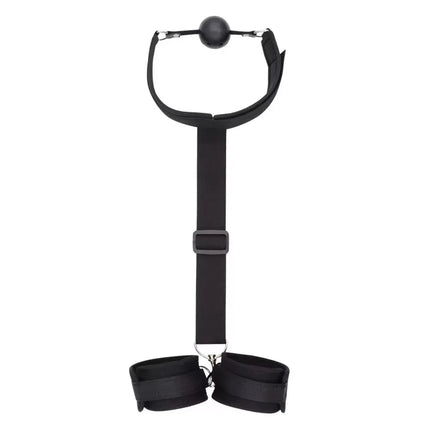 Female Handcuff Neck Collar Wrist Mouth Gag Strap Fetish SM Sex Toys Woman Couples Bdsm Bondage Set Restraint Adult Game Product