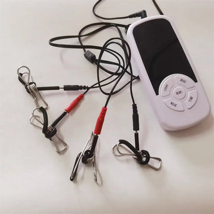 Metal Nipples Clips 6 Modes Electric Shock Labium Clamps Clitoris Stimulation Sex Toys for Women Men Couples Flirting Games