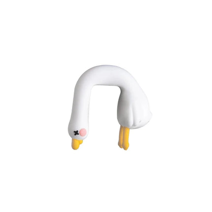 Resin Cartoon Animal Decor For Desk Car Dashboard TV Monitor Gift Idea Cute 3D Duck Figurine Mini Resin Duck Ornament Playful[Q]