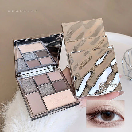 Gege bear Spring And Summer New Eyeshadow Palette Rosy Auto Focus Low Saturation Smoke Powder Rose Plate gifts