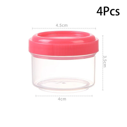 4Pcs 35ml Salad Dressing Containers To Go Plastic Twist Top Sauce Condiment Container With Lid Lunch Box Accessories