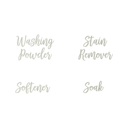 4Pcs Laundry Room Organisation Jar Bottle Label Vinyl Sticker Decals Washing Powders Stain Remover Labels Decal