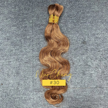 Blonde Body Wave Human Braiding Hair for Boho Braids 27# 2 Bundles Human Braiding Hair 100g Bulk Human Hair for 8-30inches