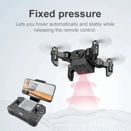 Mini Drone V2 Folding Quadcopter Aerial 4K 1080P HD Camera WiFi FPV Air Pressure Altitude Hold RC Remote Helicopter Kid Toy GIft