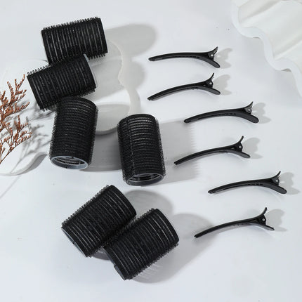12pcs/set air bar curling iron tube self-adhesive magic roll and bangs hair clip curling styling tool  Special for real hair wig