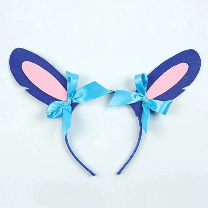 Sparkly Blue Monster Stich Costumes for Baby Girls Alien Cartoon Animal Fancy Tutu Dress Kids Halloween Outfit with Ears Hairbow