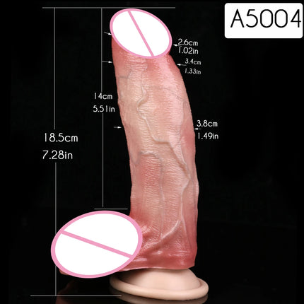 SXXY Soft Double Layer Dildo With Handle Silicone Skin Touch Handle Butt Plug Long Male Female Masturbator Sex Toys Sexshop