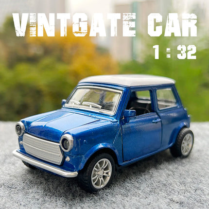 1:36 Alloy Vintage Diecast Car Model FIAT MINI Classic Pull Back Car Model Miniature Vehicle Replica For Collection Gift
