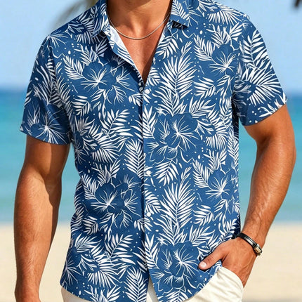 2026 Fashionable Hawaiian Shirt Unisex Funny and Personalized 3D-Printed Button-Down Shirt Beach Short-Sleeve Collared Shirt