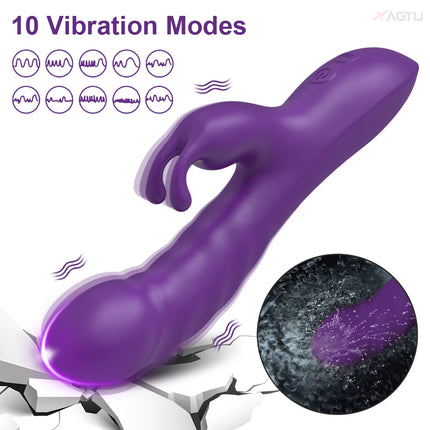 Rabbit Vibrator for Women G-Spot Vagina Vibrator Clitoris Nipples Stimulator Female Masturbation Adult Goods Sex Toy for Women