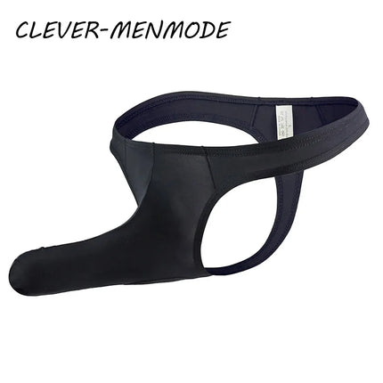 Sexy Men's Underwear Long Elephant Nose Penis Sheath Thong G String T Back Crotchless Panties Erotic Lingerie Hombre Adult 18+