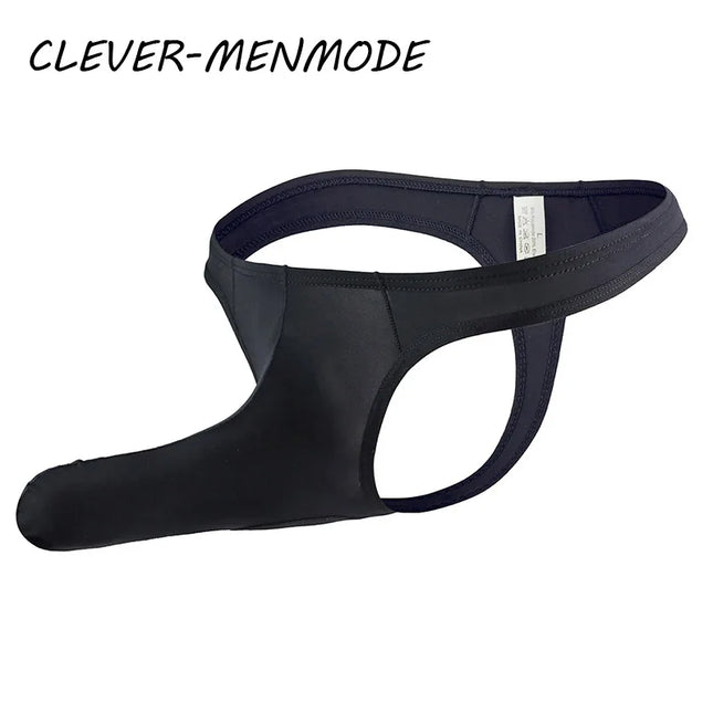 Sexy Men's Underwear Long Elephant Nose Penis Sheath Thong G-String T-Back Crotchless Panties Erotic Lingerie for Men Adult 18+