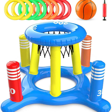 Inflatable toys Swimming Pool Beach accessories Inflatable Ring Throwing Ferrule Game Set Floating Toys Beach Fun Summer Water