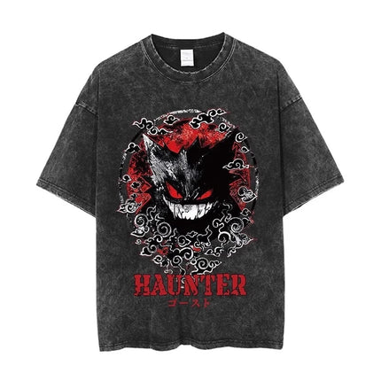 Pokemon Anime Retro Washed T-shirt Cotton Men's and Women's Summer New T-shirt Y2K Loose Casual Short Sleeved Top Clothing