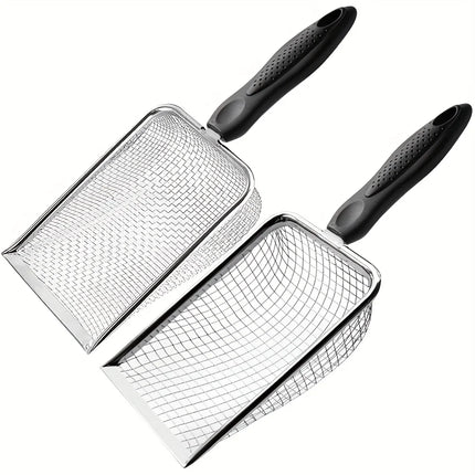 Gardening Soil Sifter Pack of 2 with Handle 3.8mm/5mm Mesh for Sand Compost Rocks Dirt Ideal for Garden Sifting Shovel Work