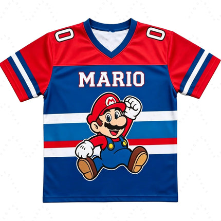 Men Women Super Mario Bros Yoshi Peach T Shirt Parents Kids Summer T-Shirt Children Short Sleeve Cartoon Top For Anime Fans Gift