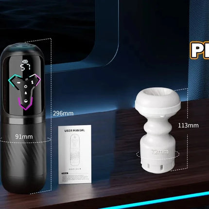 Automatic Telescopic Male Masturbator  5 IN 1 Mode Penis Pump Sucking Vibrating Sex Machines LCD Display Sex Toys for Men
