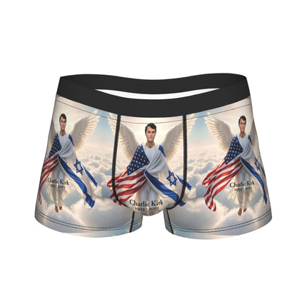 Charlie Kirk Angelic Advocate  Underwear  Printed Boxershorts Quality Men's Underpants Elastic Boxer Brief Gift Idea