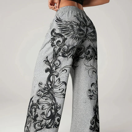 2026 Summer Fashion New Gothic Dark Punk Style 3D Printed Loose Outdoor Pants Street Harajuku Leisure Sports Loose Pants