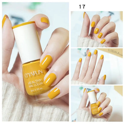 Glossy 8ml Nail Polish No-bake False Nail Nail Art Manicure Quick Dry Tearable Nail Art Oily Mood Nail Polish Woman